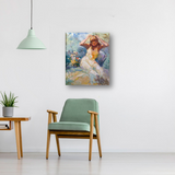 Fixing Her Hair Artist Enhanced Canvas Print by John Beard Collection - product image 2 for Resin Society