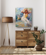 Fixing Her Hair Artist Enhanced Canvas Print by John Beard Collection - product image 3 for Resin Society