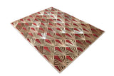 Flame – Bold Lasered Luxury Rug in Premium Leather by Homelosophy