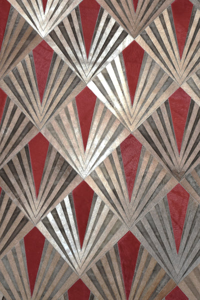 Flame – Bold Lasered Luxury Rug in Premium Leather by Homelosophy