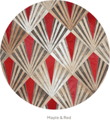 Flame – Bold Lasered Luxury Rug in Premium Leather by Homelosophy