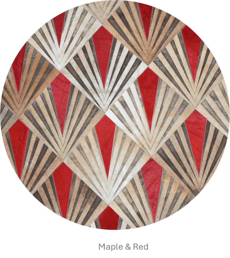 Flame – Bold Lasered Luxury Rug in Premium Leather by Homelosophy