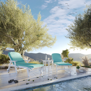 SoPoly Flat Chaise Lounge outdoor chair in multiple colors