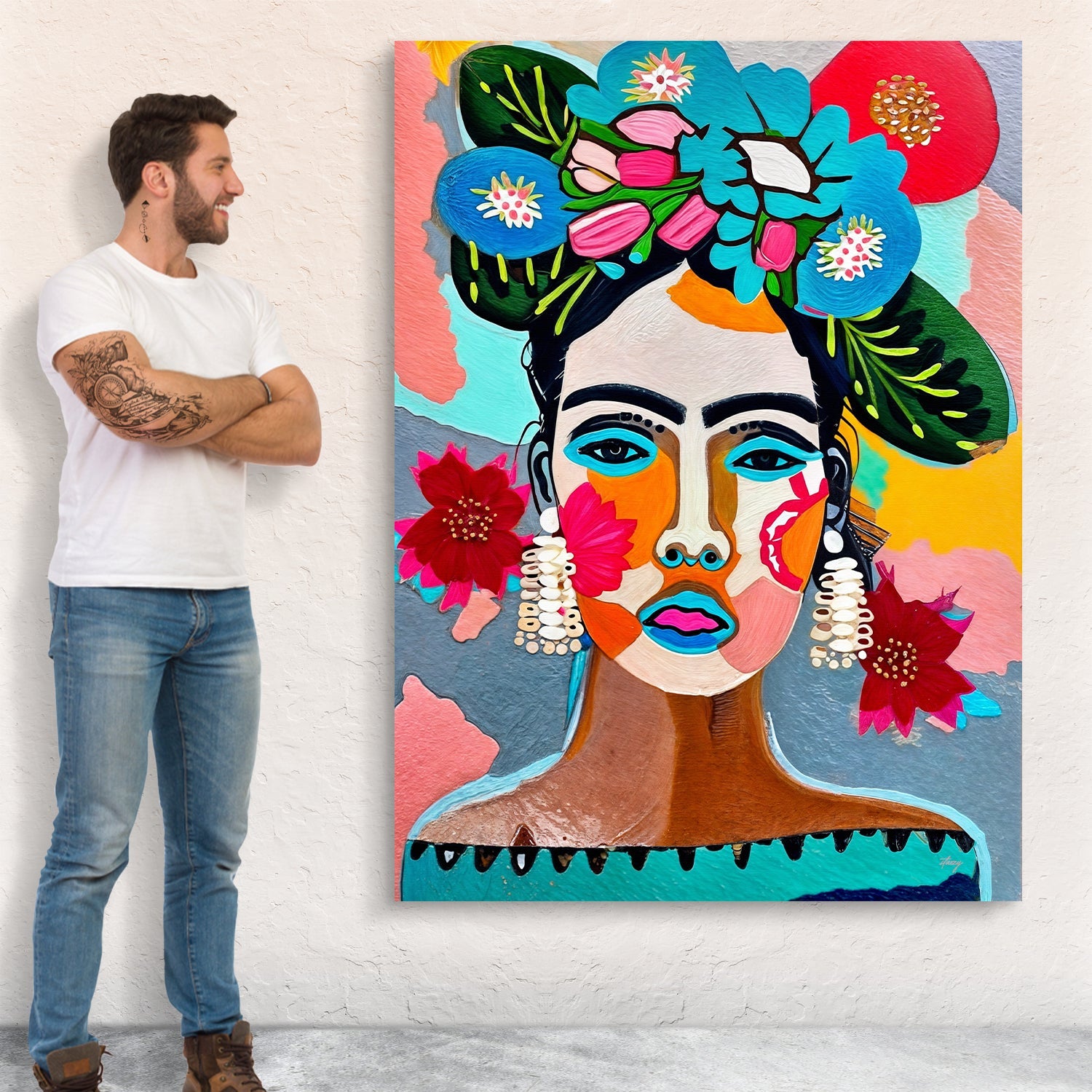 Canvas Print: "Floral Muse III" by Tailored Canvases - product image 3 for Resin Society