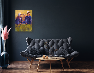 Flower Girls Artist Enhanced Canvas Print by John Beard Collection - product image 2 for Resin Society