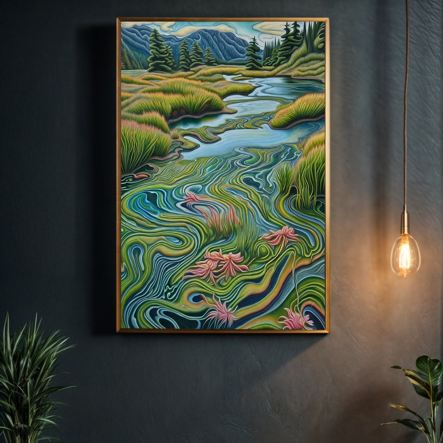 Canvas Print: "Flowing Serenity" by Tailored Canvases - main product image for Resin Society