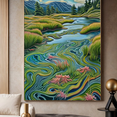 Canvas Print: "Flowing Serenity" by Tailored Canvases - product image 3 for Resin Society