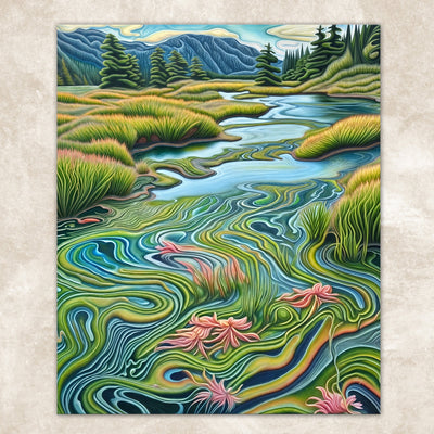Canvas Print: "Flowing Serenity" by Tailored Canvases - product image 5 for Resin Society