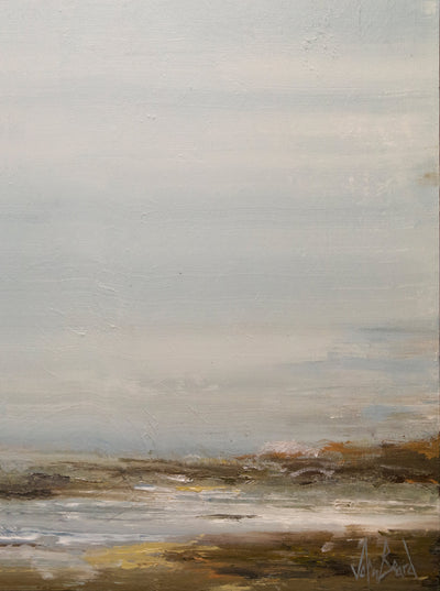Foggy Shore Artist Enhanced Canvas Print by John Beard Collection - main product image for Resin Society