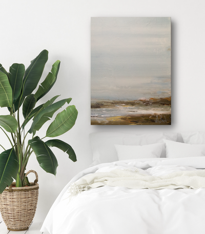 Foggy Shore Artist Enhanced Canvas Print by John Beard Collection - product image 2 for Resin Society