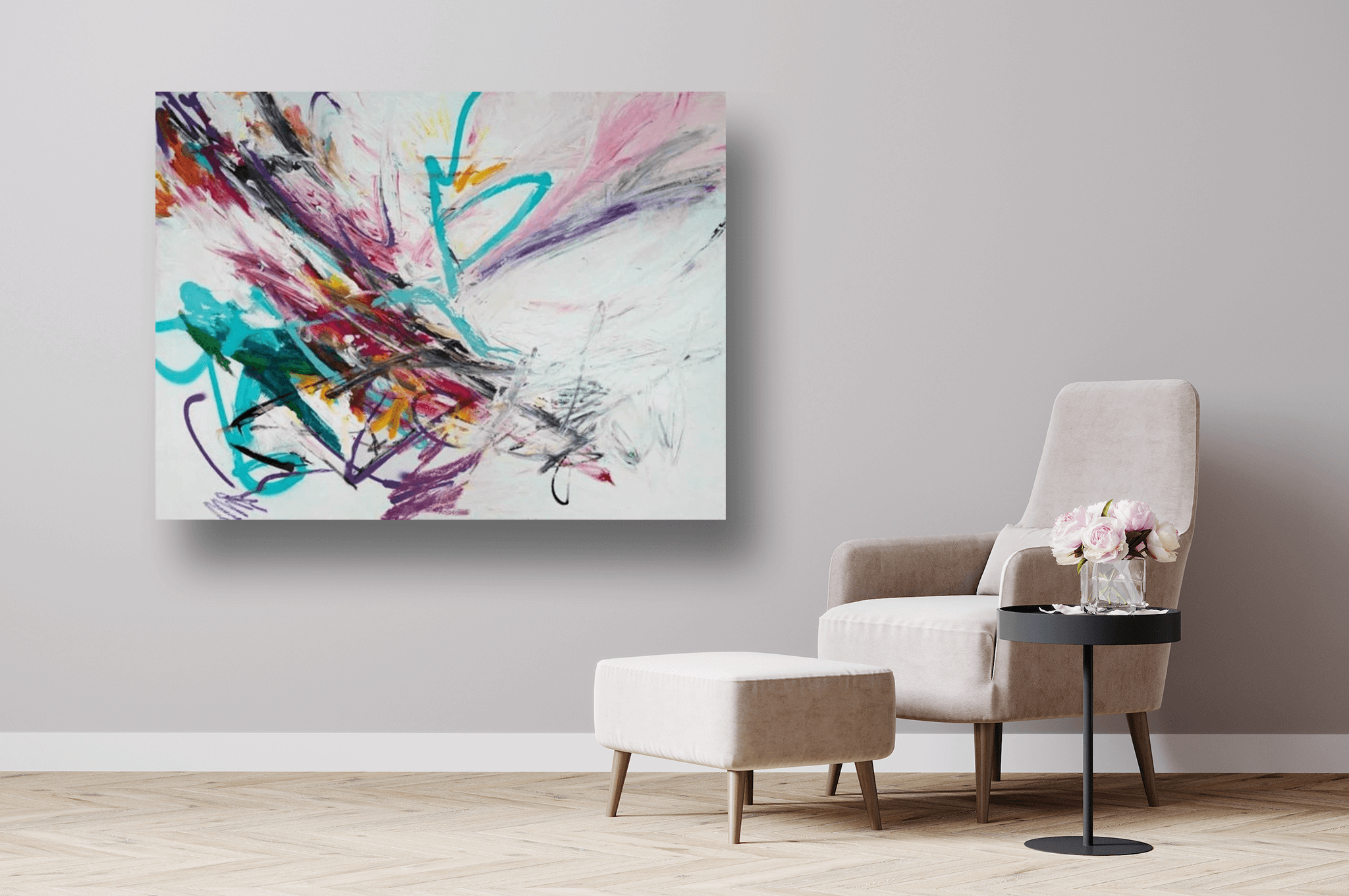 Folded 40x60 Artist Enhanced Canvas Print in White Float Frame by John Beard Collection - product image 4 for Resin Society