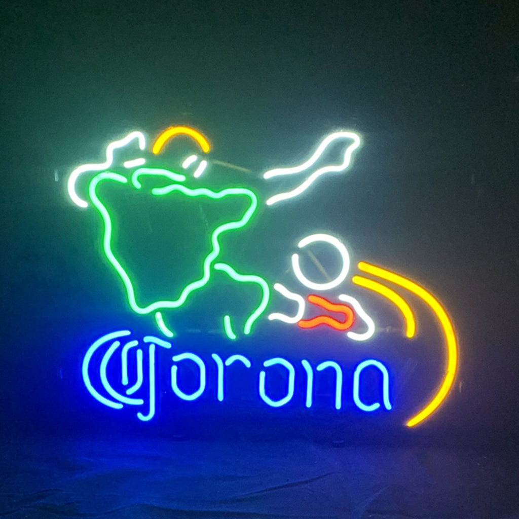 Football Player with Corona Extra Neon Sign Light by Neon Signs Land - product image 2 for Resin Society