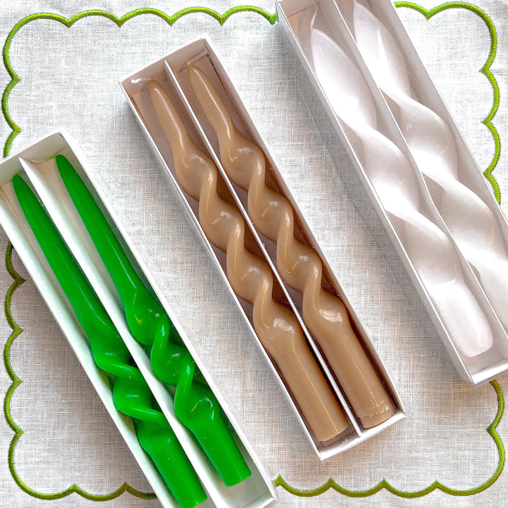 20 Forest Fern Twisted Candle - 10 Packs of 2 by Ro'Table - main product image for Resin Society
