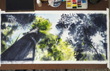 Beneath the Redwoods 2, Sonoma, watercolor painting by Art By Francis - product image 2 for Resin Society