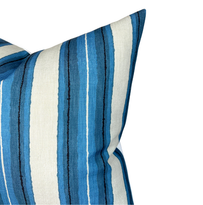 Shoreline Pillow Cover in Pacific Blue - Indoor/Outdoor by DEKOWE