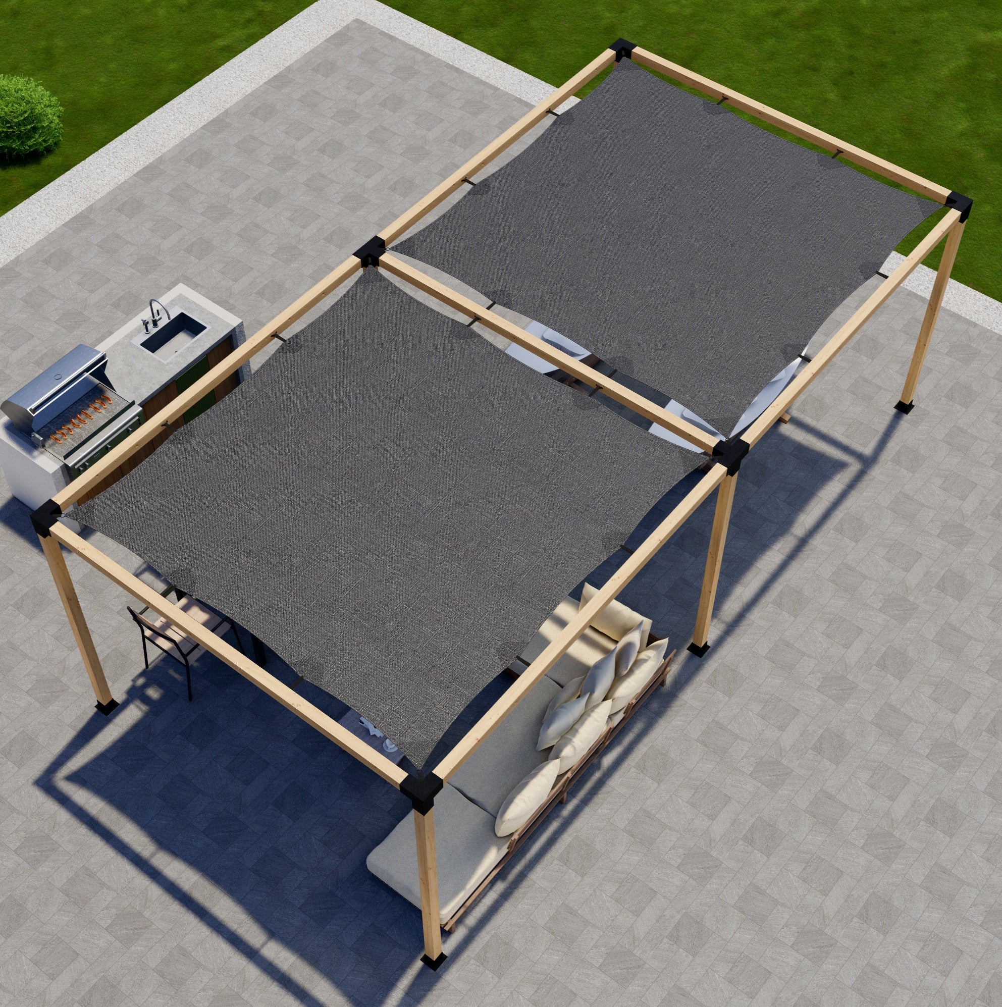 DIY Pergola Kit for a Freestanding Pergola With Canopies - Any Size Up