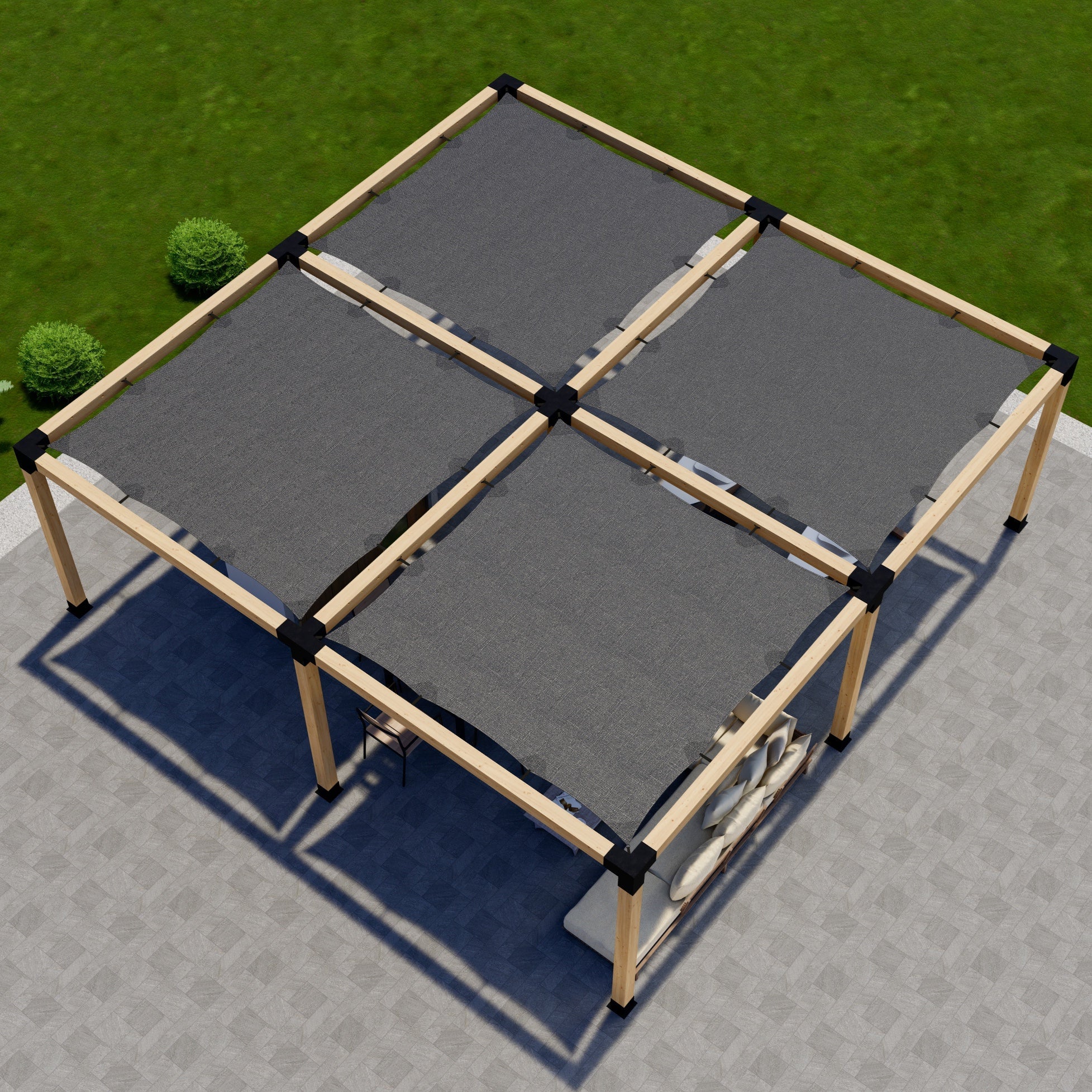 DIY Pergola Kit for a Freestanding Pergola With Canopies - Any Size Up