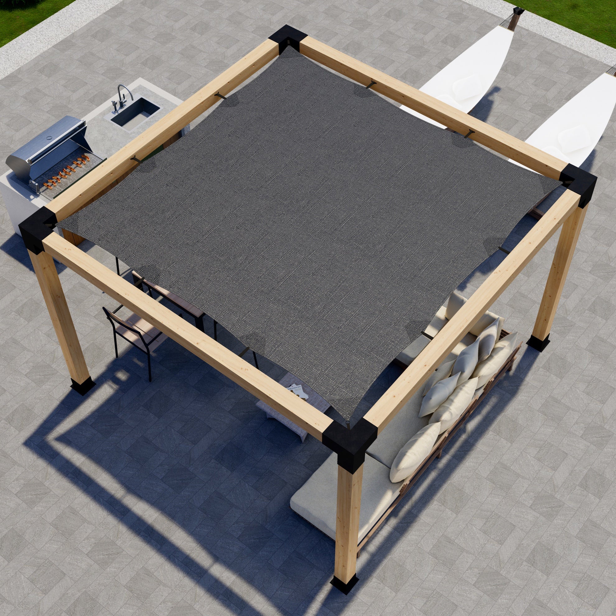 DIY Pergola Kit for a Freestanding Pergola With Canopy - Any Size Up to