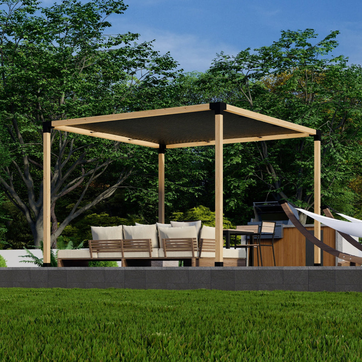 DIY Pergola Kit for a Freestanding Pergola With Canopy - Any Size Up to