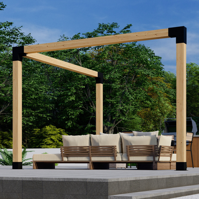 DIY Pergola Bracket Kit for a Freestanding Triangle Pergola Frame - Any Size Up to 12' x 12'