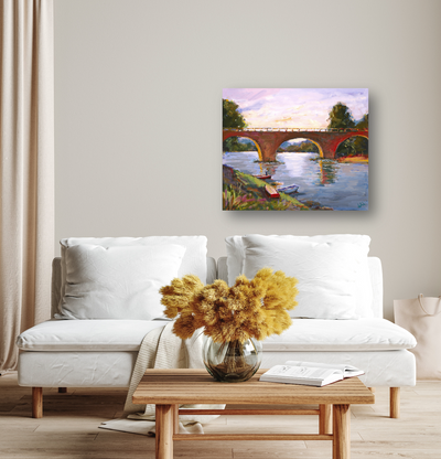 French Bridge Artist Enhanced Canvas Print by John Beard Collection - product image 3 for Resin Society