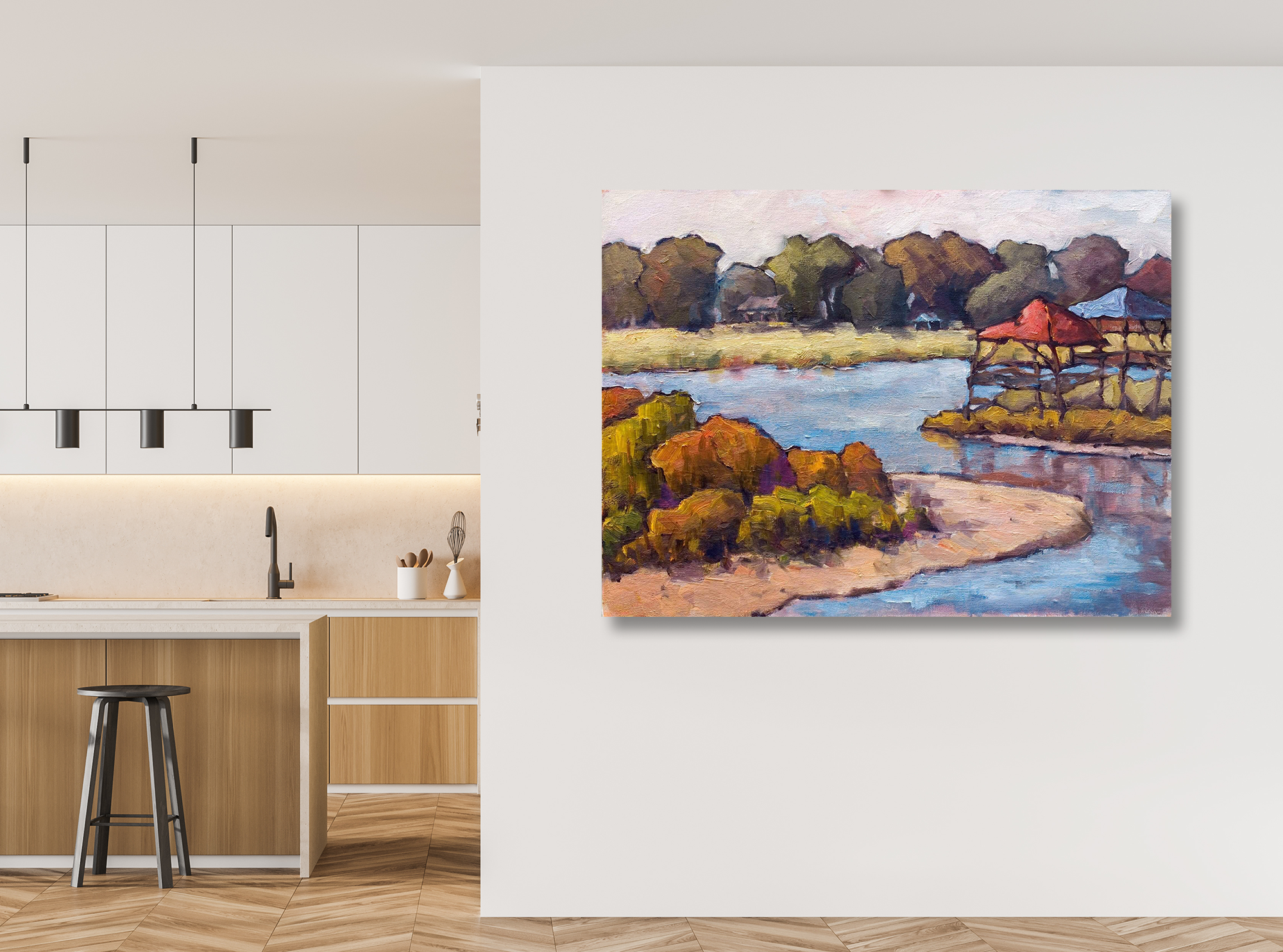 Funky Marsh Artist Enhanced Canvas Print by John Beard Collection - product image 4 for Resin Society