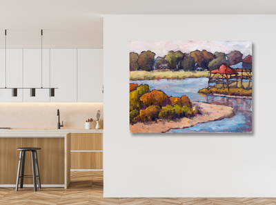 Funky Marsh Artist Enhanced Canvas Print by John Beard Collection - product image 4 for Resin Society