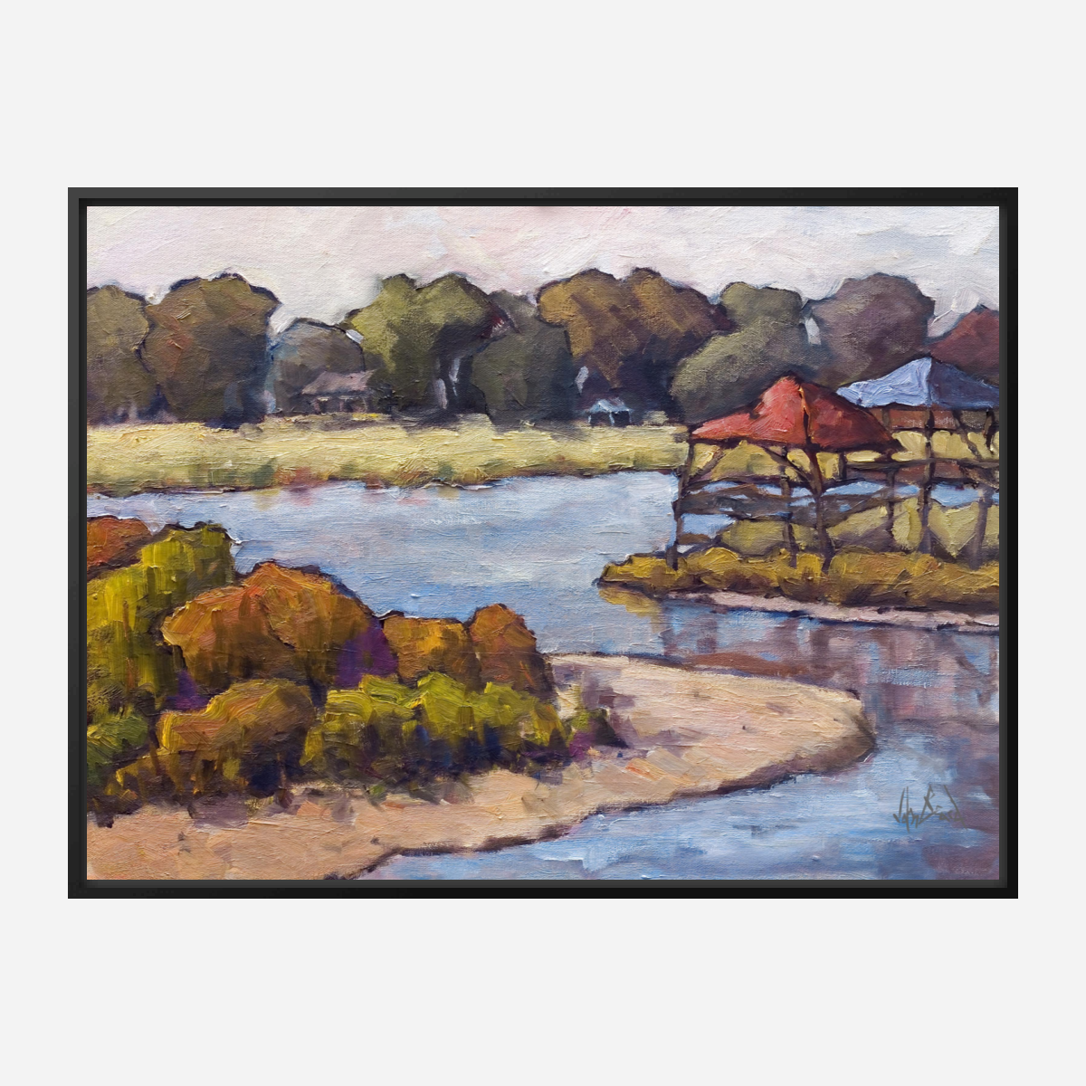 Funky Marsh Artist Enhanced Canvas Print by John Beard Collection - product image 7 for Resin Society