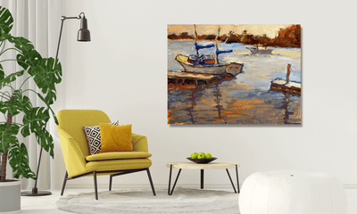 Funky Sailboat Artist Enhanced Canvas Print by John Beard Collection - product image 3 for Resin Society