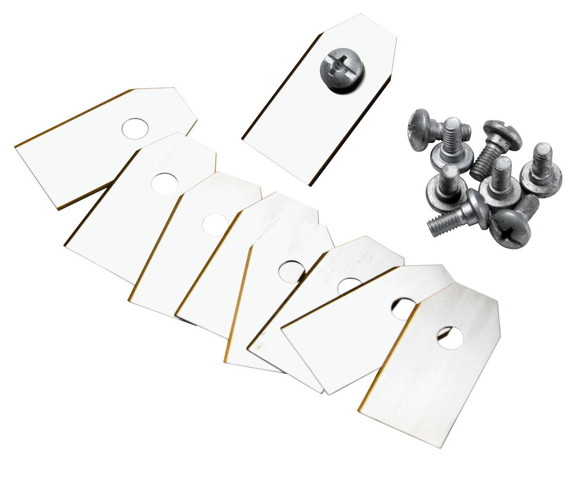 Gardena Blade Kit showing 9 spare blades and fastening screws