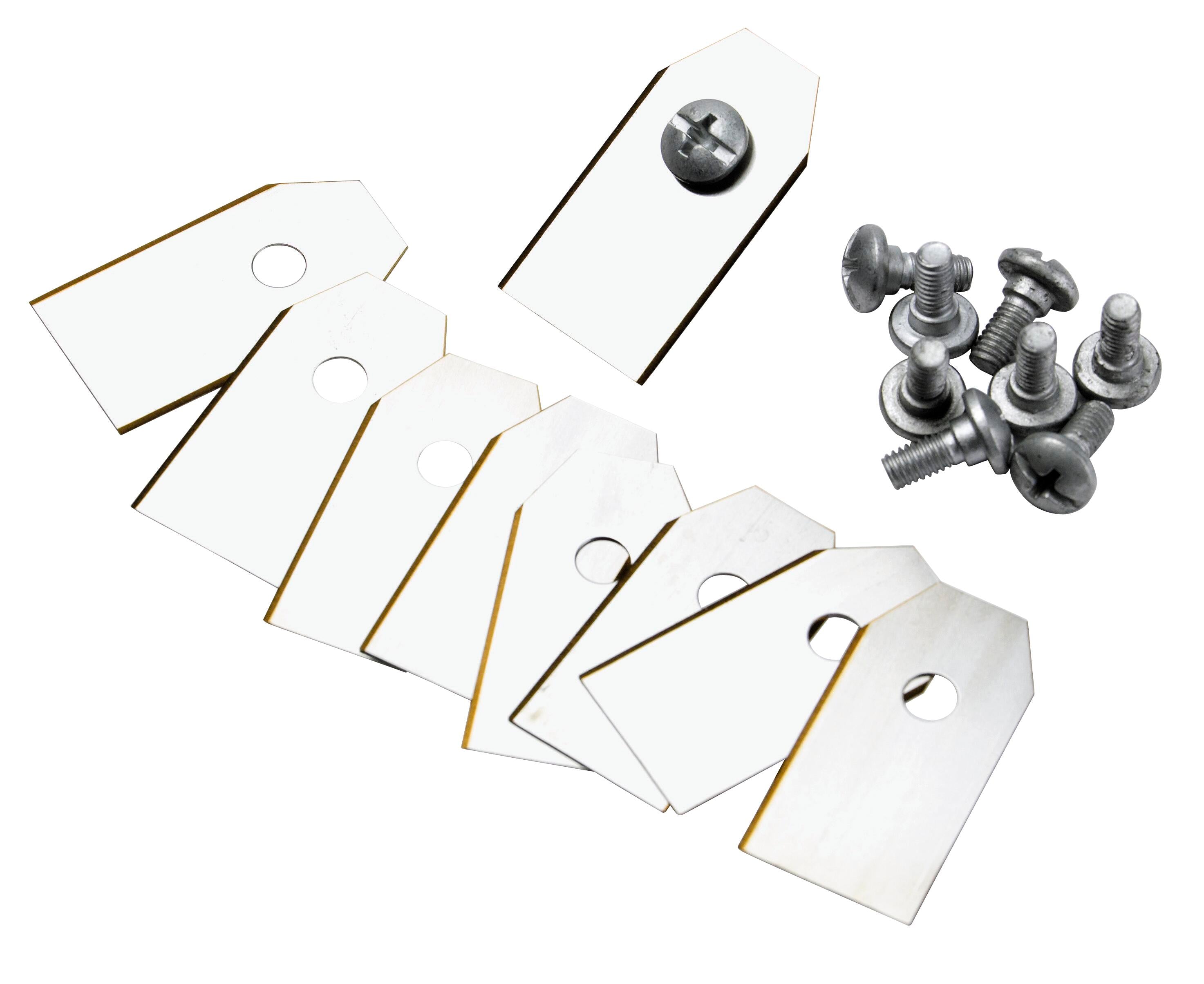 Gardena Blade Kit showing 9 spare blades and fastening screws