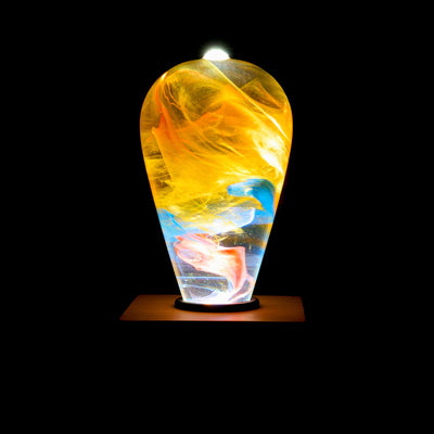EP Light Garden Resin LED Bulb handcrafted with eco-friendly resin and wooden base options