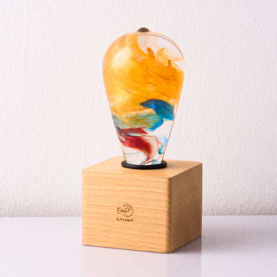 EP Light Garden Resin LED Bulb handcrafted with eco-friendly resin and wooden base options