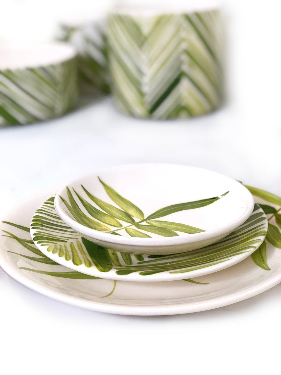 Floating Leaves Dinner Plate - Green by Mbare Ltd - product image 4 for Resin Society