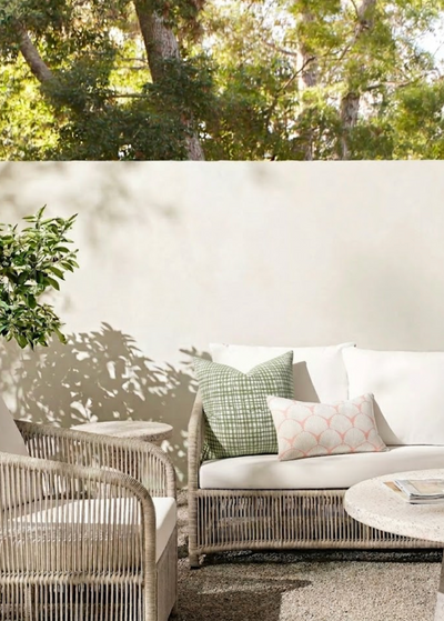 Arcadia Woven Pillow Cover in Sage, Indoor Outdoor Pillow