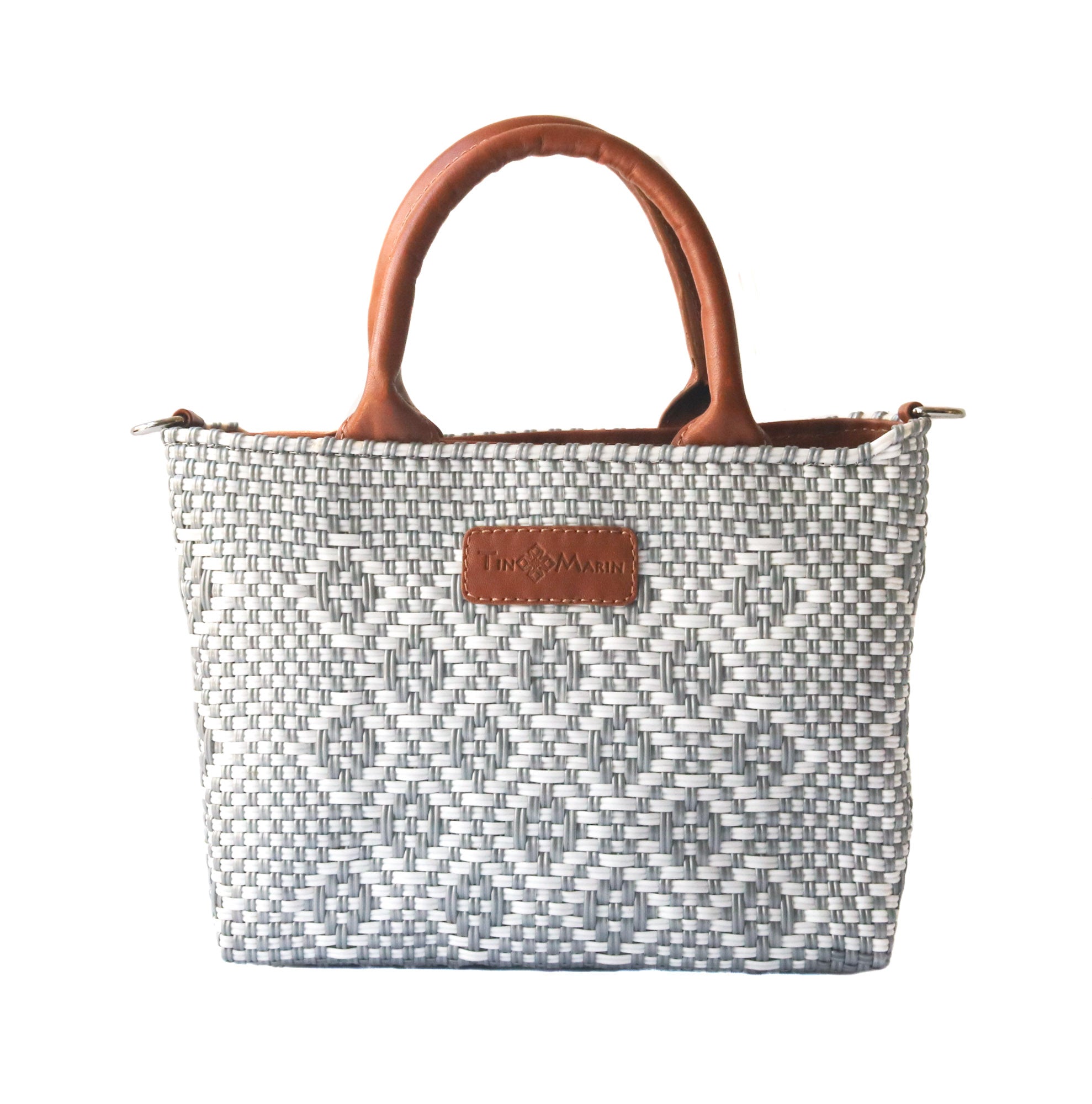 Gabrielle Small Woven Crossbody Bag - Tan Leather by Tin Marin Brand - product image 5 for Resin Society