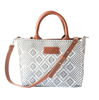 Gabrielle Small Woven Crossbody Bag - Tan Leather by Tin Marin Brand - main product image for Resin Society