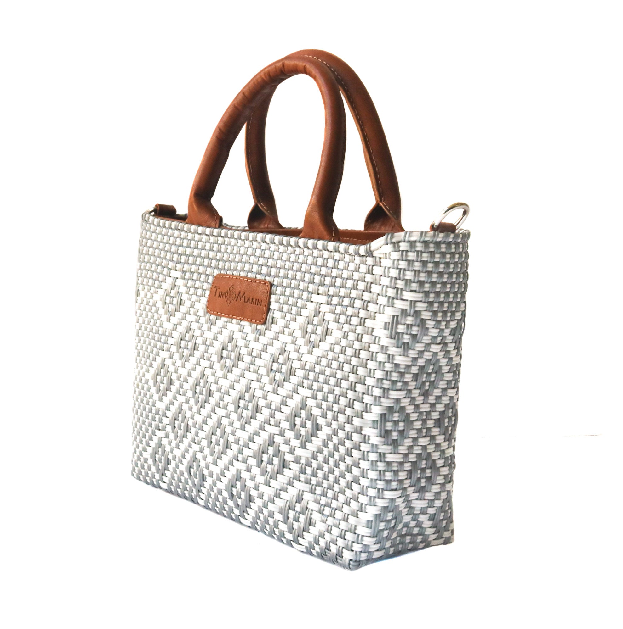 Gabrielle Small Woven Crossbody Bag - Tan Leather by Tin Marin Brand - product image 2 for Resin Society