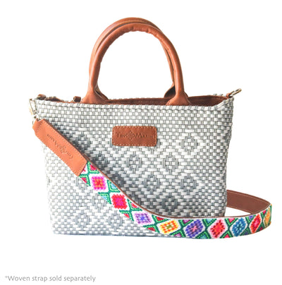 Gabrielle Small Woven Crossbody Bag - Tan Leather by Tin Marin Brand - product image 4 for Resin Society