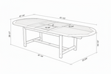 Julien FSC Certified Teak Wood Outdoor Patio Extendable Dining Set by LifestyleGarden US - product image 5 for Resin Society