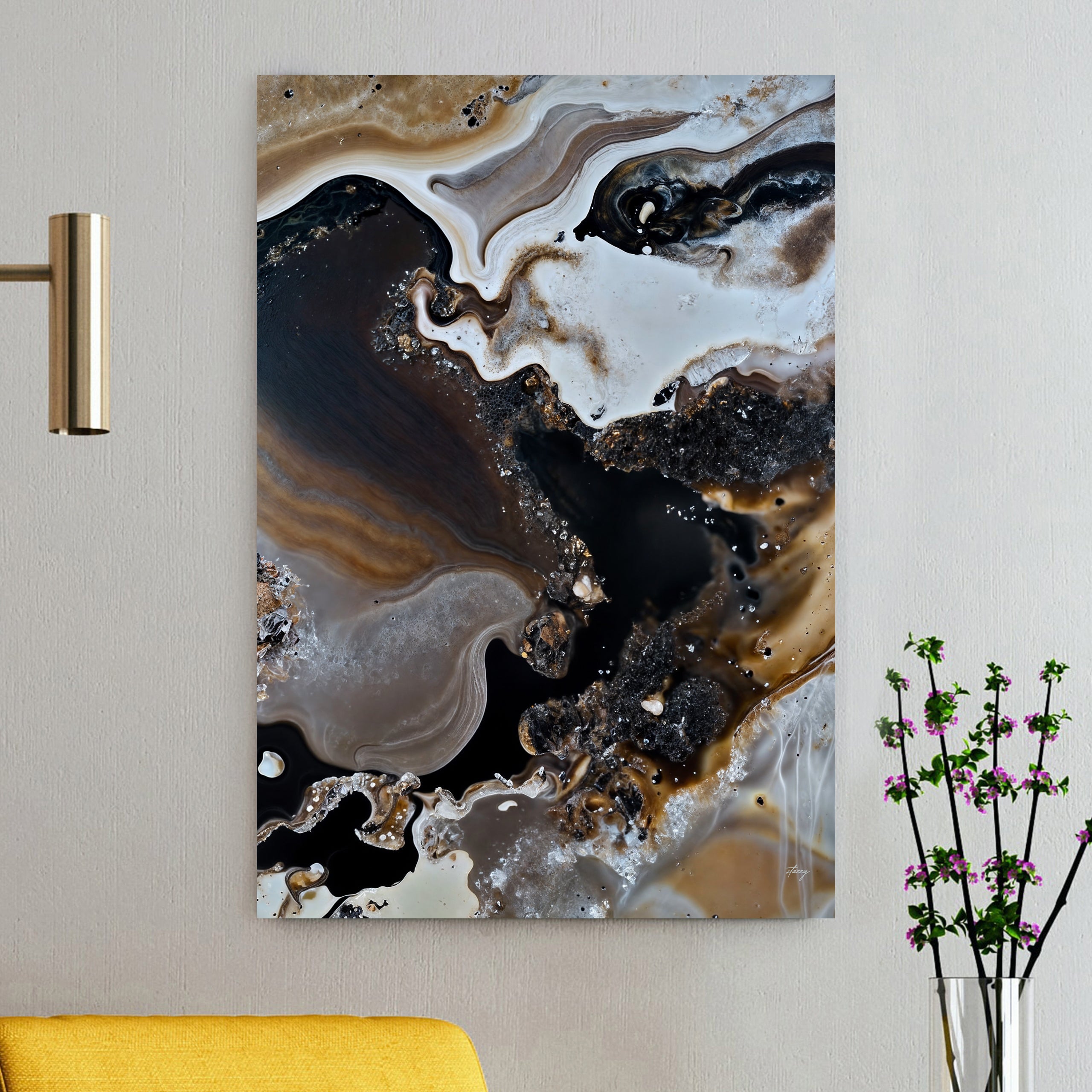 Canvas Print: "Geode Whispers III" by Tailored Canvases - main product image for Resin Society