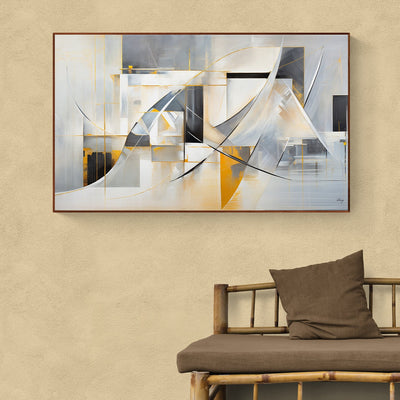 Canvas Print: "Geometric Whispers" by Tailored Canvases - main product image for Resin Society