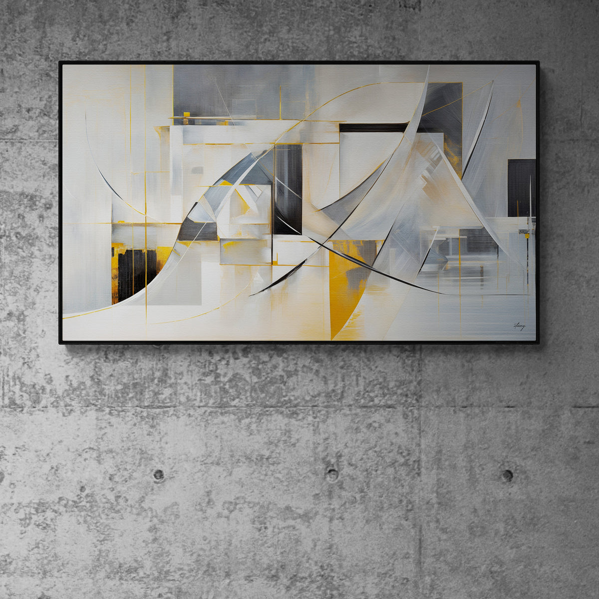 Canvas Print: "Geometric Whispers" by Tailored Canvases - product image 4 for Resin Society