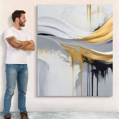 Canvas Print: "Gilded Flow" by Tailored Canvases - product image 4 for Resin Society