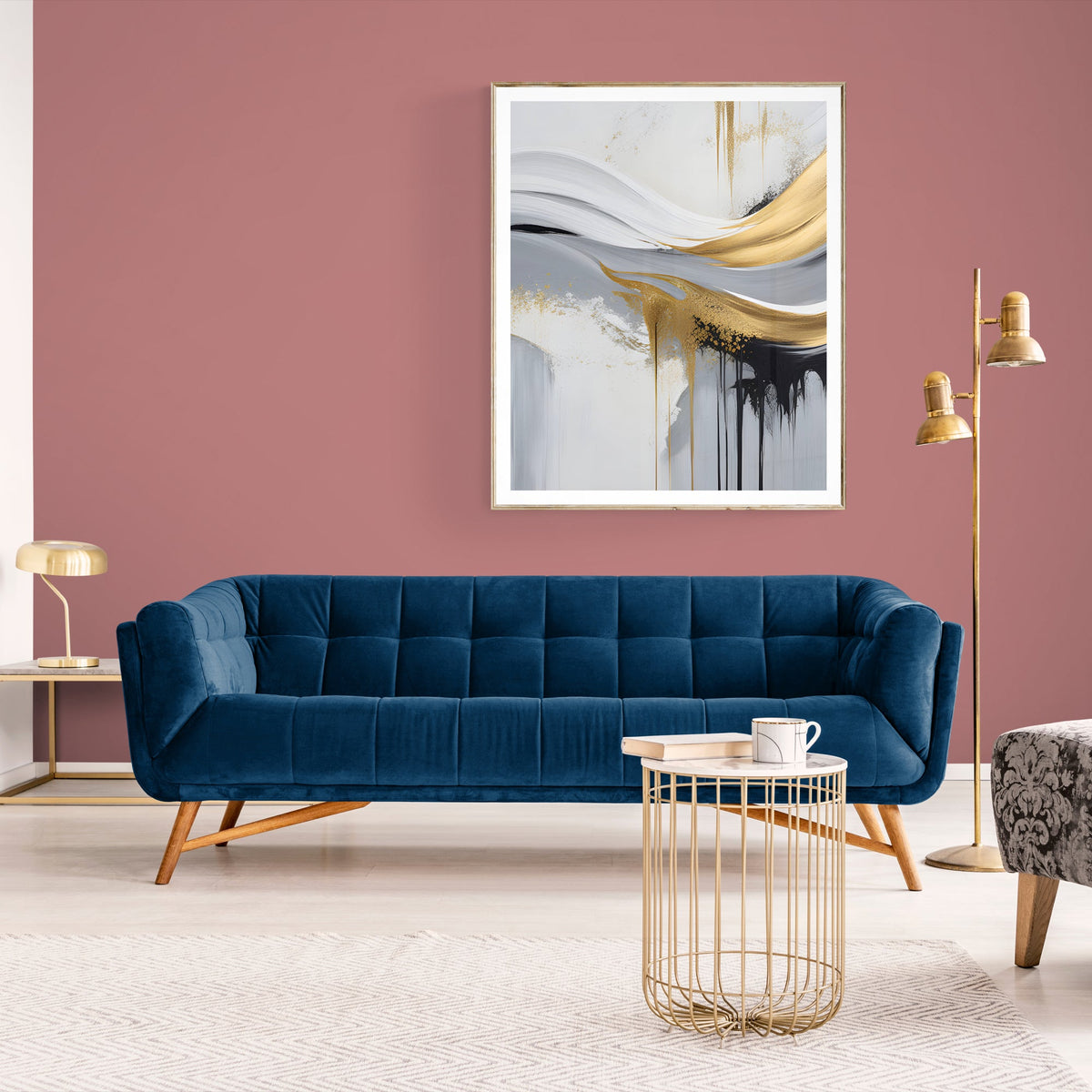 Canvas Print: "Gilded Flow" by Tailored Canvases - product image 2 for Resin Society