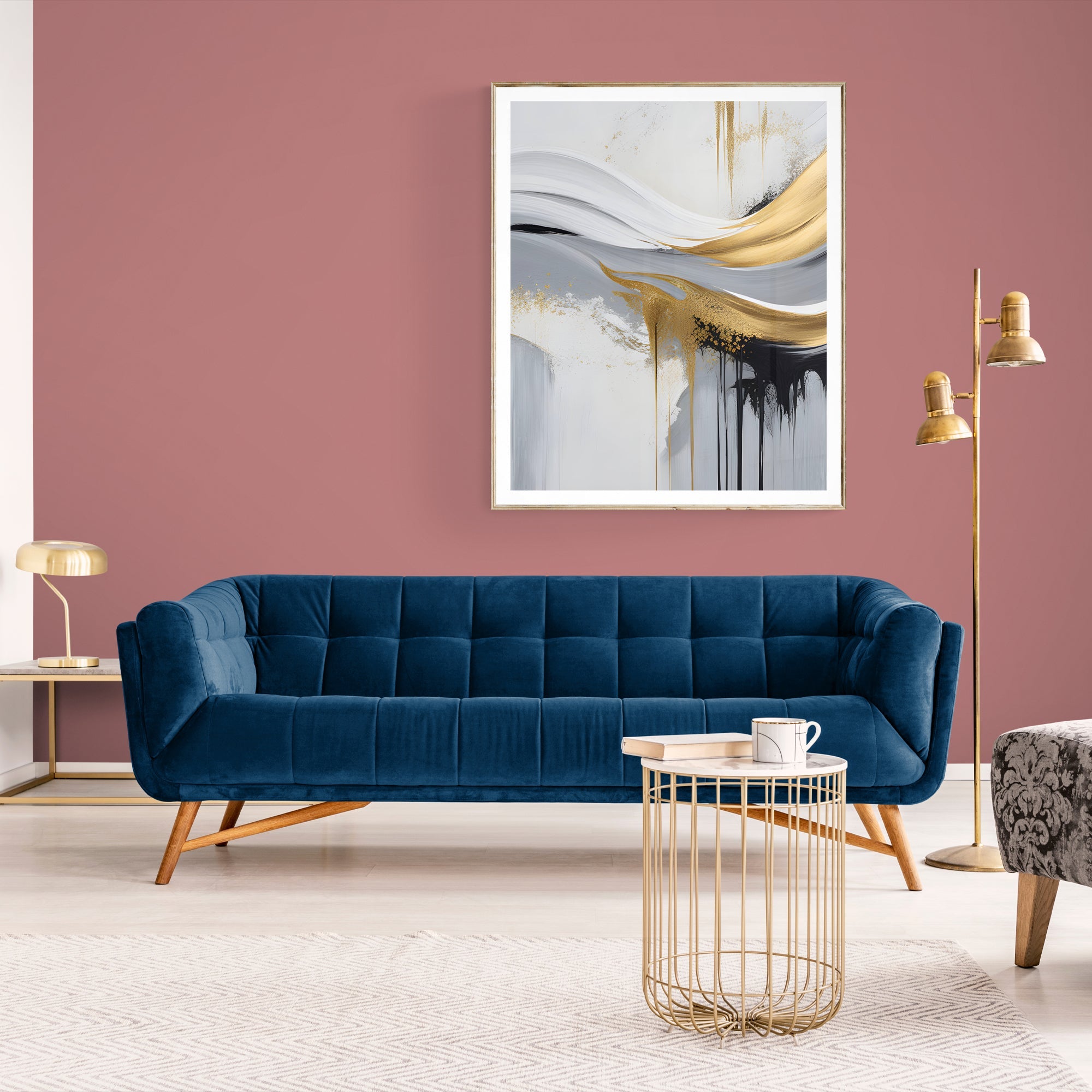 Canvas Print: "Gilded Flow" by Tailored Canvases - product image 2 for Resin Society