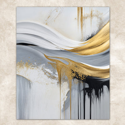 Canvas Print: "Gilded Flow" by Tailored Canvases - product image 3 for Resin Society