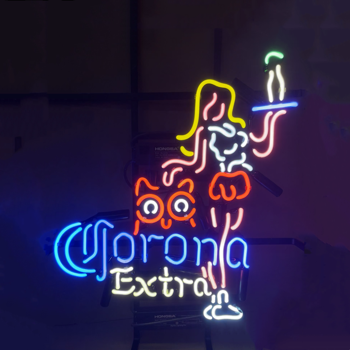 Girl Corona Extra with Hooters Neon Signs by Neon Signs Land - main product image for Resin Society