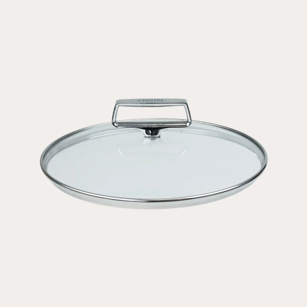 Glass Lid by CRISTEL USA viewed from above on a neutral background