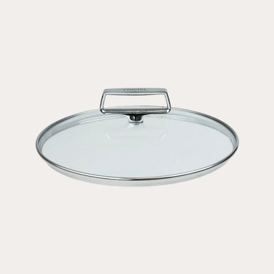 Glass Lid by CRISTEL USA viewed from above on a neutral background